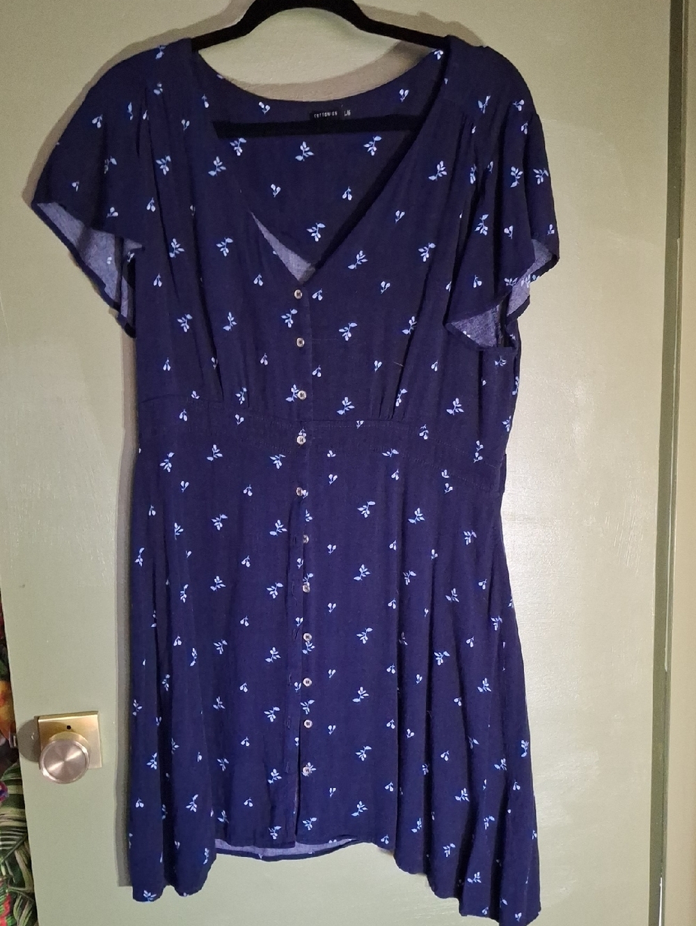 Cotton On Blue Floral Print Short Dress